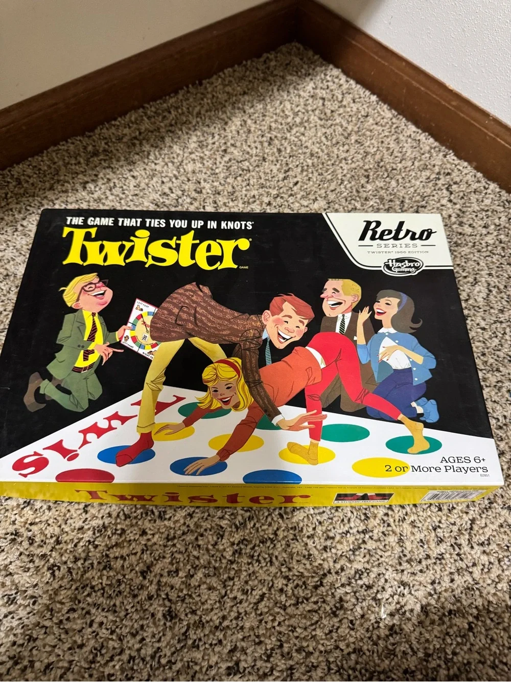 Hasbro Twister Retro Series Kids Game - Black Box